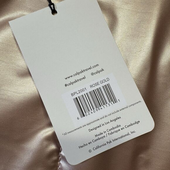 CALPAK Rose Gold Laptop Backpack Travel Work School Bag NWT - Picture 8 of 9